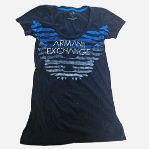 Armani Exchange Black cotton baby tee